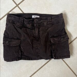 Garage Women's Black Cargo Mini Skirt
